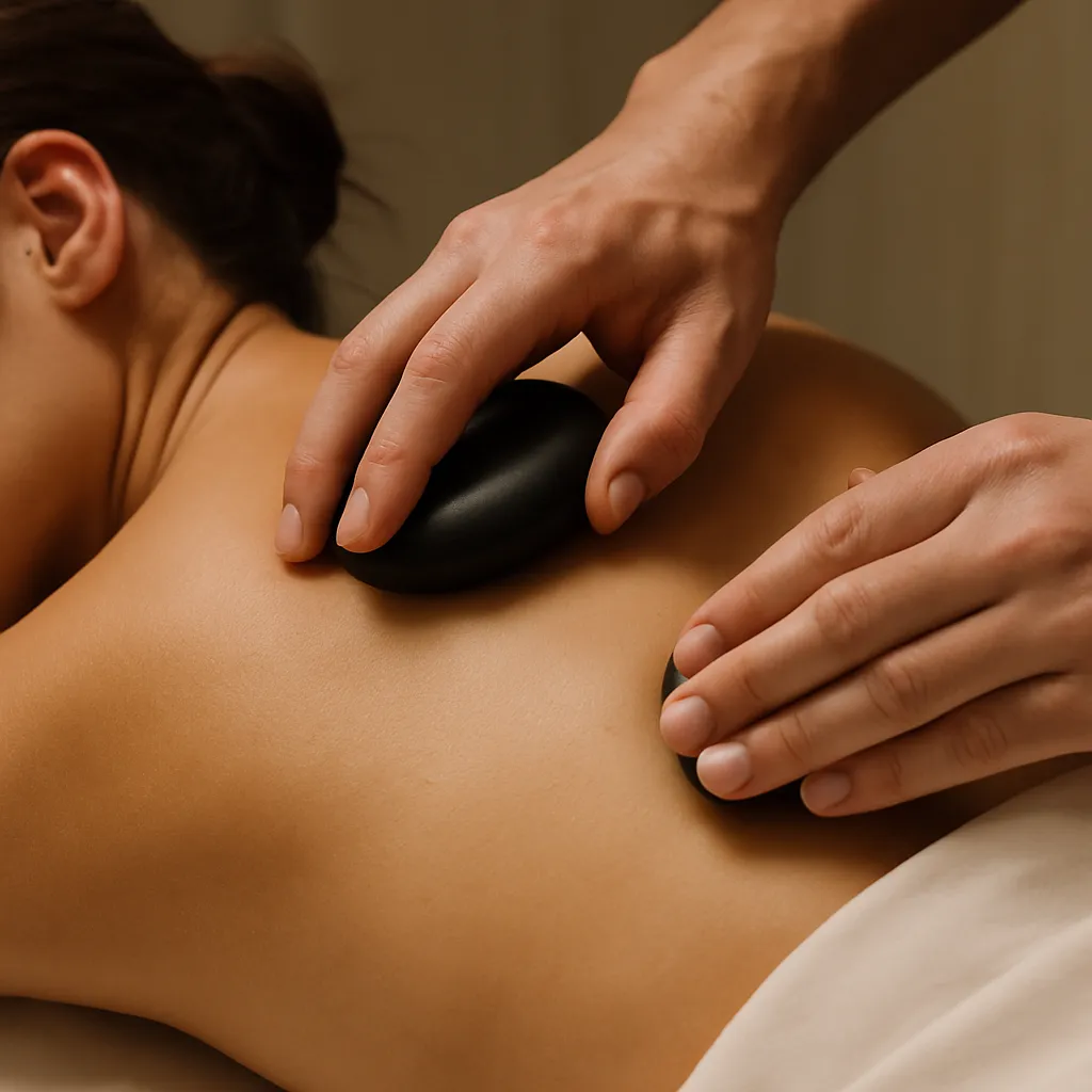 Hot stone massage at Retreat Spa