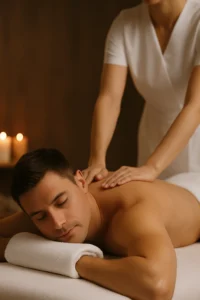 Massage at Retreat Spa in the Hyatt Regency Vancouver.