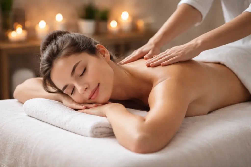 Woman recieving a Retreat Spa Massage