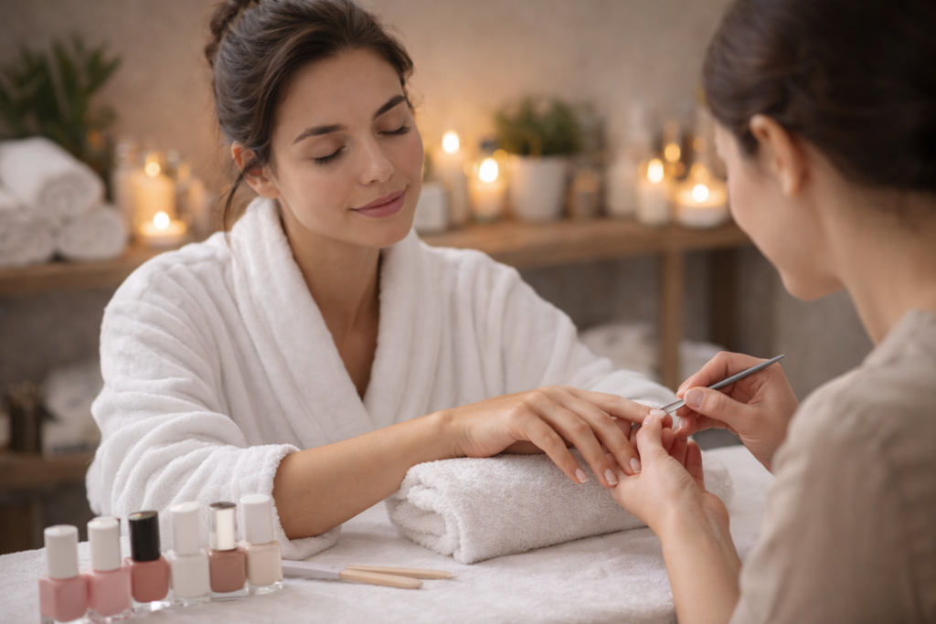 Manicure at Retreat Spa